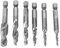 Juego de brocas 6PCS, vástago hexagonal de acero de alta velocidad Broca compuesta M3/M4/M5 M6/M8/M10, adecuado para metal de roscado suave, aluminio, hierro(Plata)
