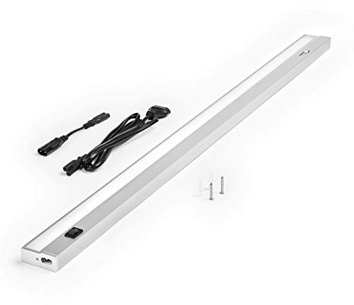 Réglette LED Conero DIM 4000 K extensible avec interrupteur à intensité variable (titane, 40 cm)