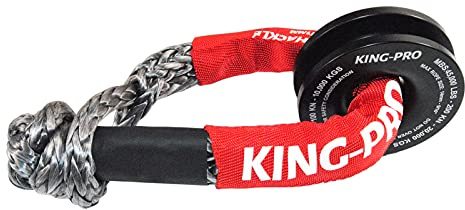 KING-PRO Anneau de récupération – Manille Souple de 1,2 x 50,8 cm – Résistance à la Rupture – 15,9 kg – avec Anneau de rattrapage – 20,4 kg – pour Camion Pleine Grandeur, VUS, véhicules Tout-Terrain