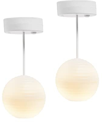 LUNDBY Juego de iluminación para casa de muñecas, 2 piezas para casa de muñecas, accesorios para casa de muñecas, lámpara de bola con pilas para casa en miniatura. Juego de accesorios para muñecas 1