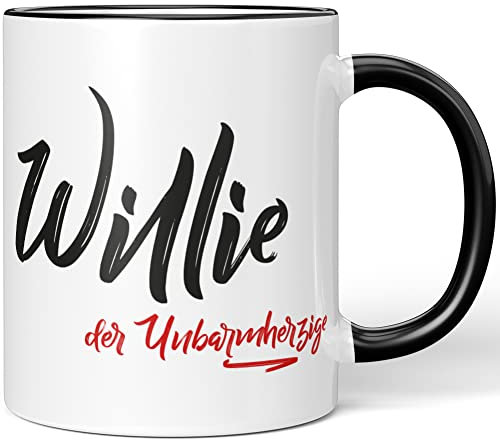 JUNIWORDS Tasse, Willie, der Unbarmherzige, Schwarz (5309602)