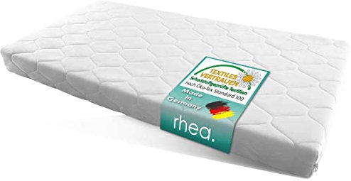 Stillerbursch Kindermatratze 120x60 Rhea H2 | Babymatratze Babybett | Wendematratze | Abnehmbarer Bezug mit Klimafaser | Bis zu 40 °C Grad waschbar | Formstabiler Komfortschaumkern | Hygienebezug