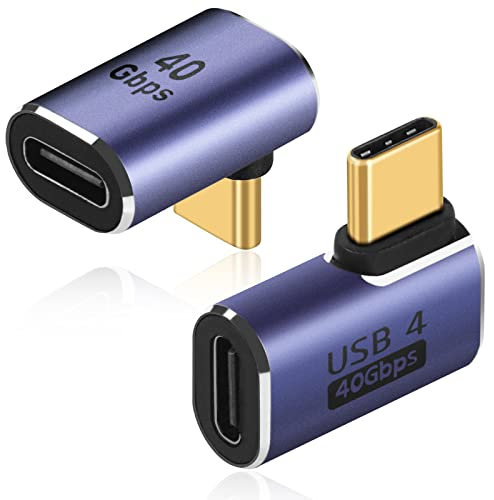 AXFEE 2PCS 90 Degree USB C Right Angle Connector, Type C Charger Plug Power Converter Compatible with Steam Deck, Notebook Computers and Mobile Phones