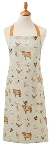 Cooksmart British Designed Kitchen Aprons For Women | 100% Cotton Kitchen Apron With Pockets | Modern Designed Cooking Aprons For Women Types Of Kitchens