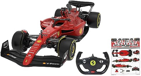 JAMARA Ferrari F1-75 1:12 2,4GHz - 2,4GHz für Mehrspielerbetrieb, offiziell lizenziert, originalgetreue Lackierung, RC-Auto