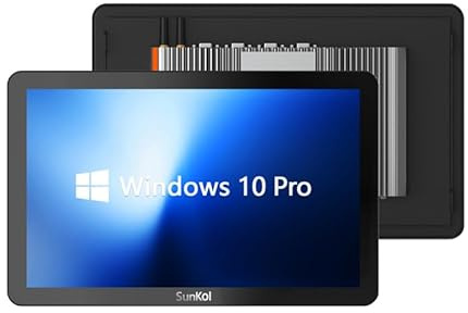 21.5 Fanless Industrial Panel PC,16:9 Embedded 10 Point Touch PC,Win 10 IP65 All-in-One Computer,Auto Power-on,for Factory,Automation,Kiosk,Business (I5-7200U, 16G RAM 512G SSD)