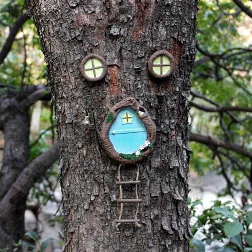 Meyas Statues de jardin d'extérieur - Décoration de jardin féérique miniature - Kit d'accessoires de jardin féérique - Décoration de jardin - Décoration d'arbre, figurine de jardin - Cadeau