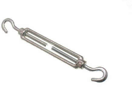 48 X 6mm BZP Steel Turnbuckle with Screw Hook - Wire Tensioning Tool
