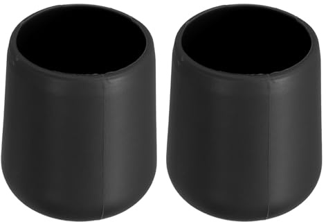 PATIKIL Coussin de Protection pour le Talon de Canne à Pêche, 2 Pièces, Embouts en Silicone, Protège-Capuchons, Petits, Noirs