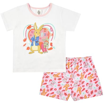Peter Rabbit Girls Pyjamas Toddler Lily Bobtail Short Easter PJs set, Ages 12 Months to 5 Years Old