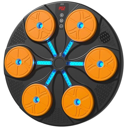 Baoblaze Boxen Maschine Sport Musik, Boxen Ziel Sandsack Musik, Bluetooth Music Elektronischer Boxer, Bluetooth Intelligente Boxmaschine Zur Wandmontage für Kinder Erwachsene Taekwondo Sanda, Orange