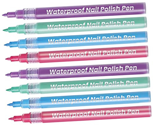 PAMINGONO 8pezzi Accessori Per Unghie Nail Art Kit Di Penne Per Decorazione Pennarelli Per Nail Design Strumenti Per Decorare Unghie Penna Per Graffiti Acrilica