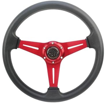 Universelles 14 Zoll 350 Mm Auto Sportlenkrad Rennsport Auto Styling(Rot)