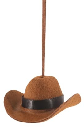 Rückspiegel-Cowboy-Hut-Ornament, Auto-Rückspiegel-Hut-Anhänger - Stoff-Cowboy-Hut-Rückansicht-Anhänger,Automotive Trim Rucksack Anhänger Road Trip Rückansicht Ornament für Wohnwagen, SUV