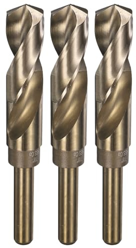 QUARKZMAN 3Stk Metallbohrer, Ø 22,2mm M35 Edelstahlbohrer, HSS Spiralbohrer | für Metall, Stahl, Aluminium, Kunststoff, Holz