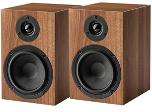 Pro-Ject Speaker Box 5 E, HiFi Regallautsprecher mit 2-Wege-Bassreflexprinzip, 5-Zoll-Fiberglas-Bass/Mitteltöner, Robustes MDF-Gehäuse, inklusive Lautsprecherabdeckung (Wood)