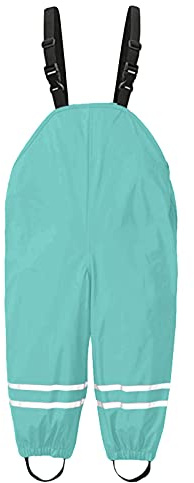 Daily Kids Waterproof Rain Trousers Unisex Boys Girls Mud Dirty Proof Pants with Reflective Strip Outdoor Overtrousers Lightweight Thin School Play Cycling Rainwear for Age 1-10 Years Gray,Blue