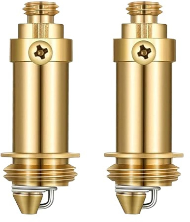 2 Pack Brass Plug Bolt, Click Clack Plug, Pop Up Internal Spring Bath Plug Replacement Screw, Universal Drain Stopper for Bathroom Sink, Bathtub, Basin, Anti-Rust and Durable, Spring Mechanism