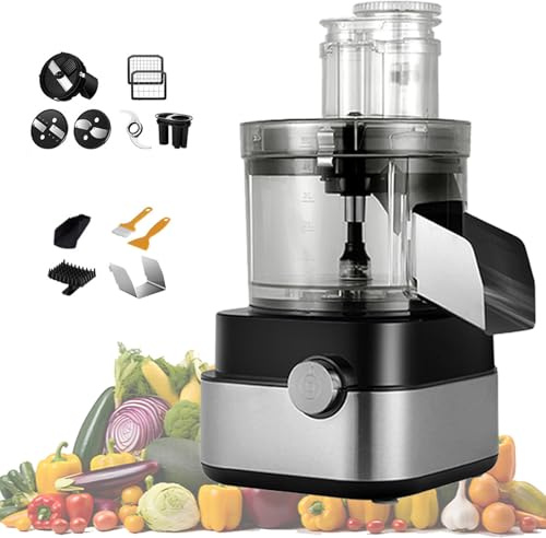 VzxCrue Rallador Y Triturador De Verduras Profesional Multifuncional De 600 W, Picador Y Triturador De Verduras EléCtrico Grande De 5 L, para Uso DoméStico Specification2