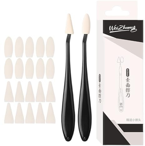 Artist Blending Stumps - Set di 10 tortilloni di carta, strumenti per schizzi e disegno con due punte, temperamatite per carta vetrata | Mixer liscio per matite, carbone, pastello e grigio