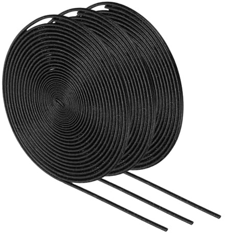 sourcing map 3 manicotti antincendio in treccia isolanti per cavi, diametro interno 1,5 mm, colore nero, guaina in fibra di vetro rivestita in silicone ad alta temperatura per cavi elettrici per tubi
