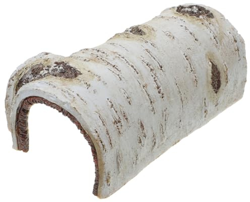 BESPORTBLE Cachette pour Reptiles et Poissons en Résine Imitation Tronc d'arbre, Décoration D'aquarium Sûre et Naturelle pour Aquarium et Étang