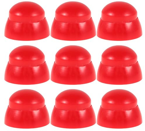 Veemoon Cache-écrous en Plastique M10 Rouge 50 Pièces – Protections de Boulons pour Aires de Jeux – Capuchons de Sécurité Antichoc pour Équipements Extérieurs – Couvertures Sécurisées