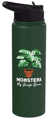 Variegated Monstera Deliciosa Plant Lover Stainless Steel Insulated Water Bottle