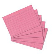 Herlitz Karteikarten DIN A7, liniert (300 Karten, Rosa)