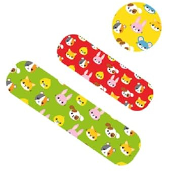 75 x Animal Pour enfants Pansements Assortiment De Tailles Divers Animal Motifs Couleurs