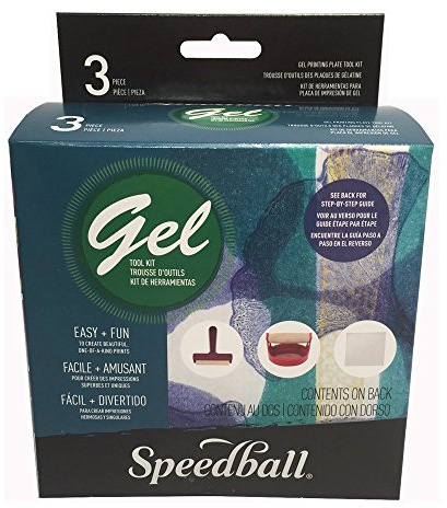 Speedball Geltryck-verktygssats, geltryckplatta, popin-mjuk gummi-rayer, röd baronbaren, blocktryck, trycktillverkning, gåva, konstverktyg, tillbehör, monotyptryck, scrapbooking,