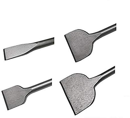 WERKON SDS Plus - Juego de cinceles planos de 250 mm, 4 piezas, 20, 40, 60, 75 mm