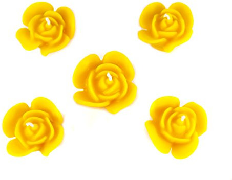 Naturra 100% Bienenwachs Rosenkerzen-Set handgegossen (5-teilig)