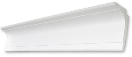 Decosa Zierprofil L100 Saskia - Multifunktionale Stuckleiste in Weiß - 10 Leisten à 2 m Länge = 20 m - Lichtleiste, Deckenleiste oder Gardinenleiste aus Styropor 60 x 100 mm - Für Decke oder Wand