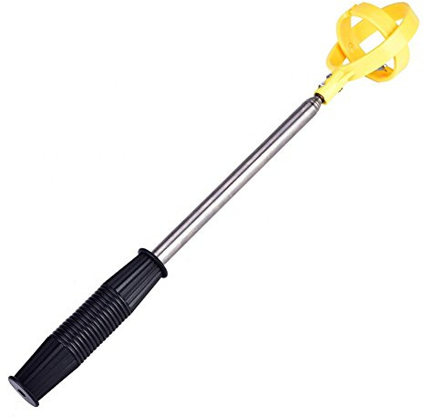 Qii lu 8 Abschnitte Golfball Picker Praktischer Collector Teleskopantenne Ball Pick-up Tool Gerät Retriever Scoop Golfausrüstung 2 Farben Optional(Gelb)