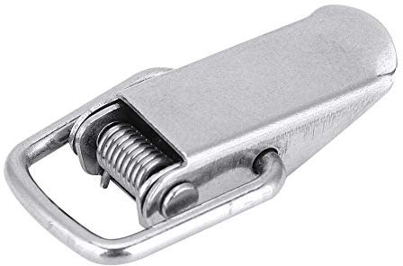 10 PCS Fermeture à Levier Fermoir de Tension Ressort à Bascule Loquet Catch Pince Clips Hasp Lock Fastener Cuisine Meubles Catch Hardware Pièces (Acier Inoxydable 201)