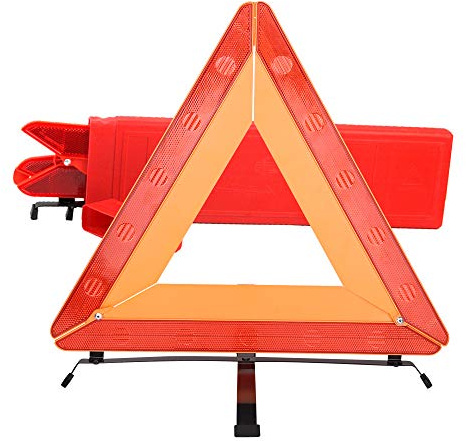 Warxin Auto-Warndreieck zusammenklappbar in Schutzhülle aus Kunststoff, Stabilität Triangle Base, rot reflektierend Dreieck, für für jedes KFZ, LKW, SUV oder Motorrad Pannen/Unfälle