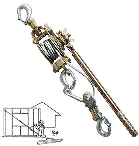 Cabrestante Manual, Cabestrante Manual de Trinquete Palanca, Multifunción Cabrestante de Palanca de Tracción para Mover Vehículos, Máquinas, Troncos y Otros Objetos Pesados, 3T