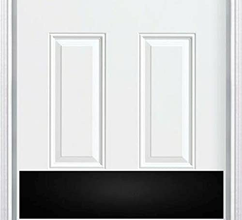 Deck The Door - Door Kick Plate - Elegant Accent & Durable Protection - Anodized Aluminum - Includes Easy Self-Adhesive - 6x34, Satin Black