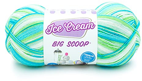 Lion Brand Yarn Ice Cream Big Scoop - Hilo de té verde