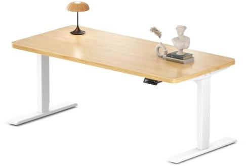 MAIDeSITe S2 Pro Plus Escritorio Regulable en Altura 160 x 80 cm | Mesa Escritorio Elevable Eléctrico Eléctrico con 2 Fuertes Motores - Estabilidad y Silencio en Secretaria Altura con Tablero