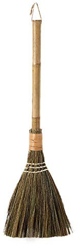 FIYSON Brosse Manuelle Balai de Paille, Balai tressé ménage Nettoyage de Plancher poussière fabriqué à la Main balayant Le Balai Doux de Balai Poignée Nettoyage Durable respectueux de l'environnement
