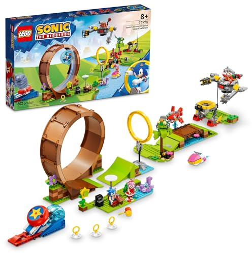 LEGO Sonic The Hedgehog Sonic Green Hill Zone Loop Challenge 76994 Set di giocattoli da costruzione, giocattolo Sonic Adventure con 9 personaggi Sonic e Friends, divertimento per giocatori di 8 anni e