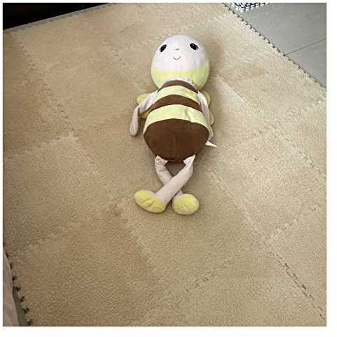 20-teilige Ineinandergreifende Plüschschaum-Bodenmatte, Dicke, Flauschige, Quadratische Schaumstoff-Bodenfliesen, Weicher Puzzle-Teppich, Spielmatte Für Zimmerböden, 30 X 30,cm(Color:Aprikose)