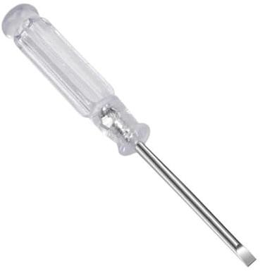 Mini tournevis transparent de 95 mm de long - Outil de réparation manuel plat pour tournevis à tête plate - Mini tournevis pour électronique