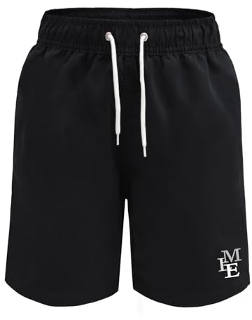 MEILONGER Badbyxor för barn, pojkar, snabbtorkande badshorts, ventilerande, vattenavvisande, boardshorts med nätfoder, fickor och justerbar dragsko