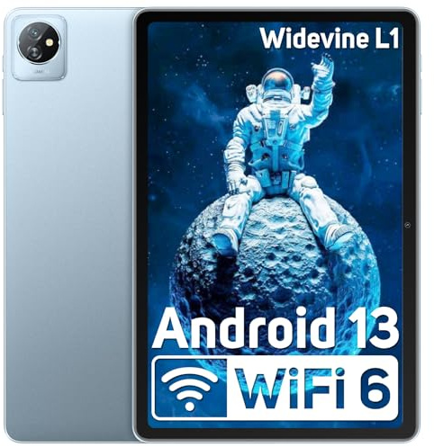 Blackview Tablet 10 Zoll Android 13, 8GB RAM+64GB ROM(2TB TF), Quad-Core, Tab70 WiFi 6 Tablet, 6580mAh Akku, Dual-Kamera 5MP, Widevine L1/3.5mm Klinke/Google Play/Typ-C/BT 5.0 Tablet PC