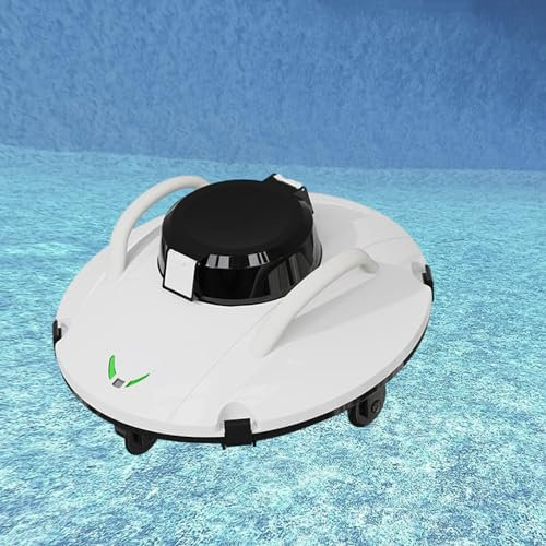 flatpincololee Cordless Pool Vacuum for Inground Pools with Intelligent Navigation System, 110 Min Cleaning Time, Self-Parking, IPX8 Waterproof, Pool Vacuum For Above Ground Pool