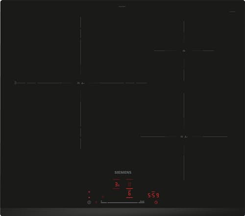 Siemens - Placa de Inducción, 60 cm, 3 Zonas de Cocción, Home Connect, FryingSensor, Negro, EH631HDC1E