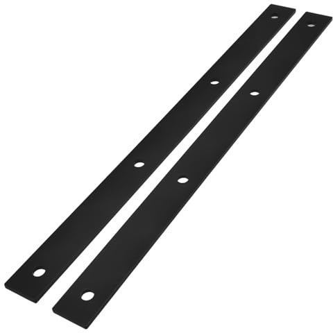 2 Stück 4 mm Dicke Lochplatten Holzverbinder Flachverbinder in schwarz (Länge: 500)